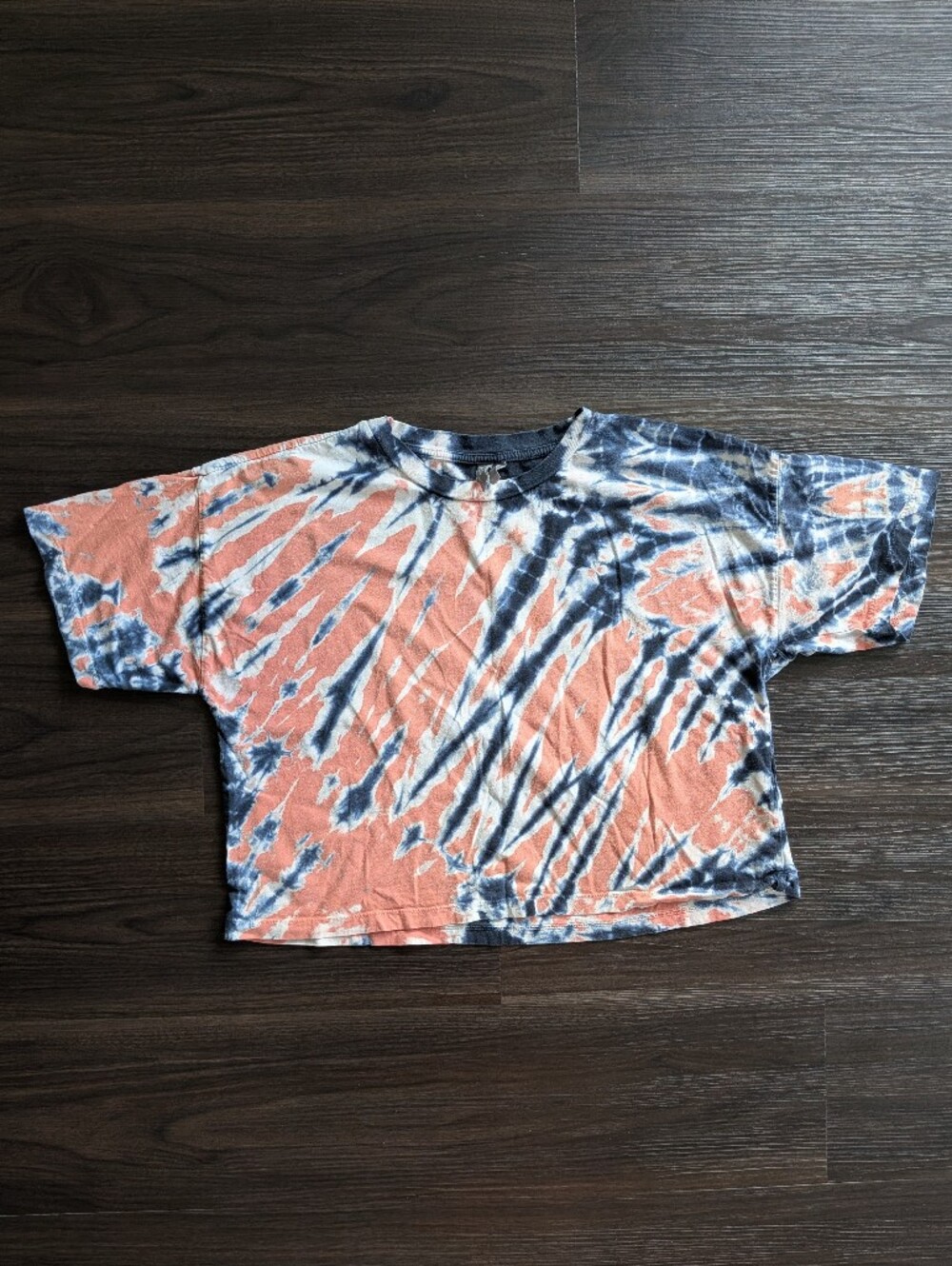 ASOS Tie Dye Red White Blue Cotton Crop Top 6